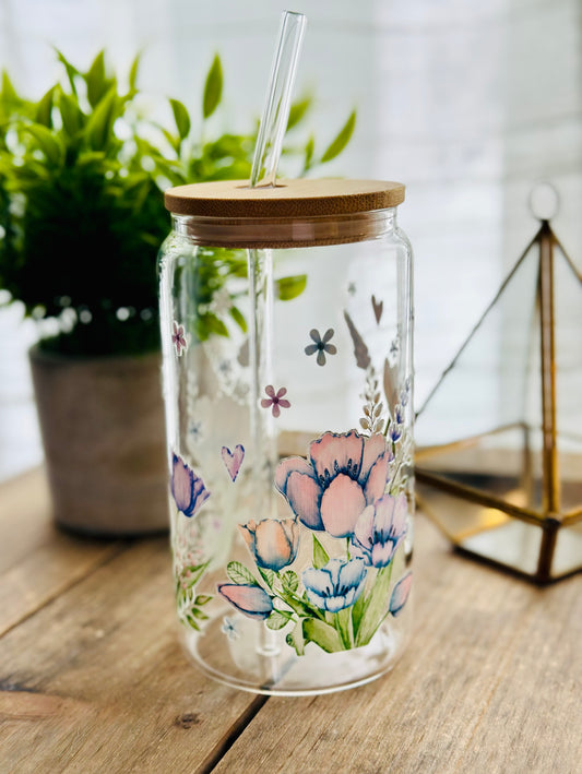 Gobelet en Verre - Fleurs de Pâques